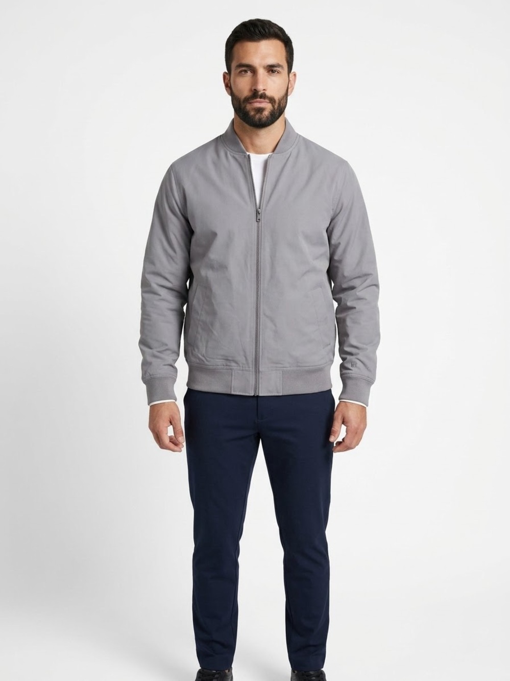 Banana Republic Light Grey Bomber Jacket